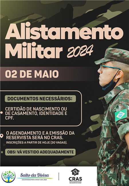 ALISTAMENTO MILITAR 2024.
